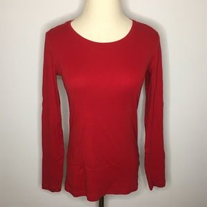 JCPenney Red Long Sleeve Basic Shirt Small